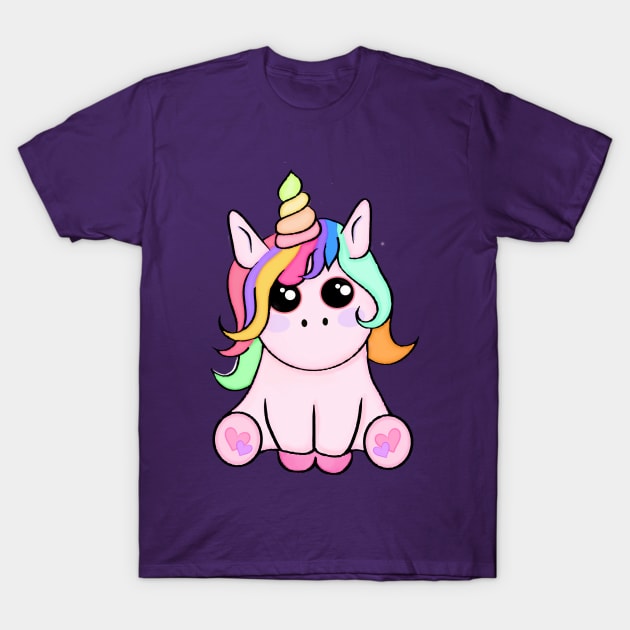 Pretty Pink Unicorn T-Shirt by AlondraHanley